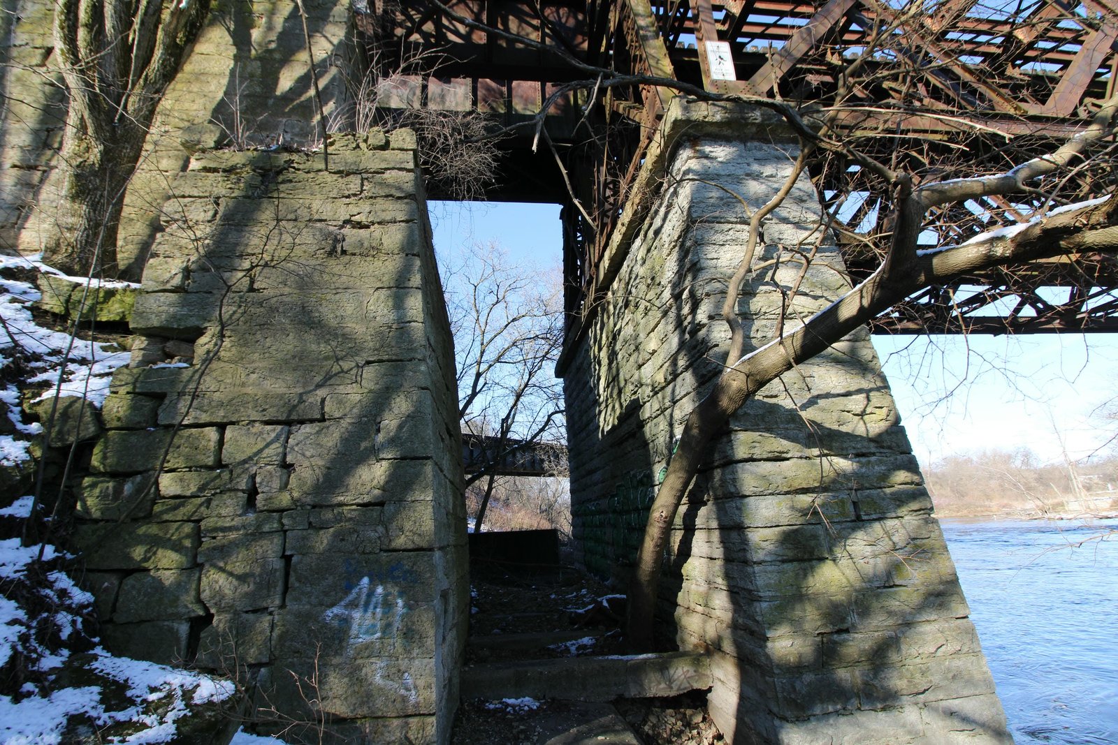 Pier #2 and old south abutment